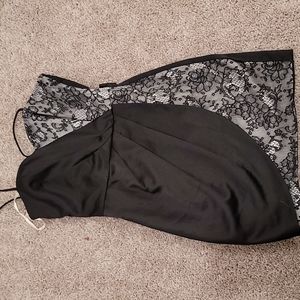 Spaghetti strap black white and lace dress. Size 3